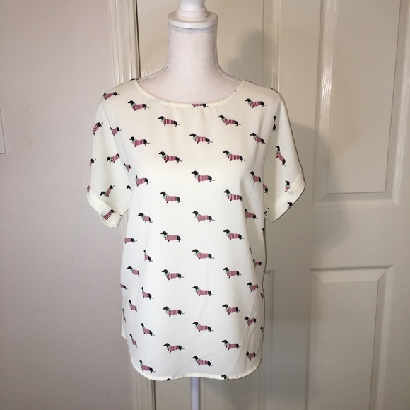 sm wardrobe Tops - NWOT-Sm Wardrobe Dachshund Top